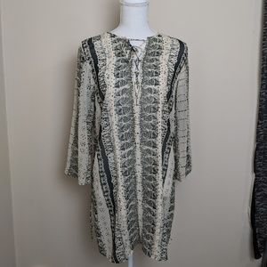 Cabi Printed Semi-Sheer Dress